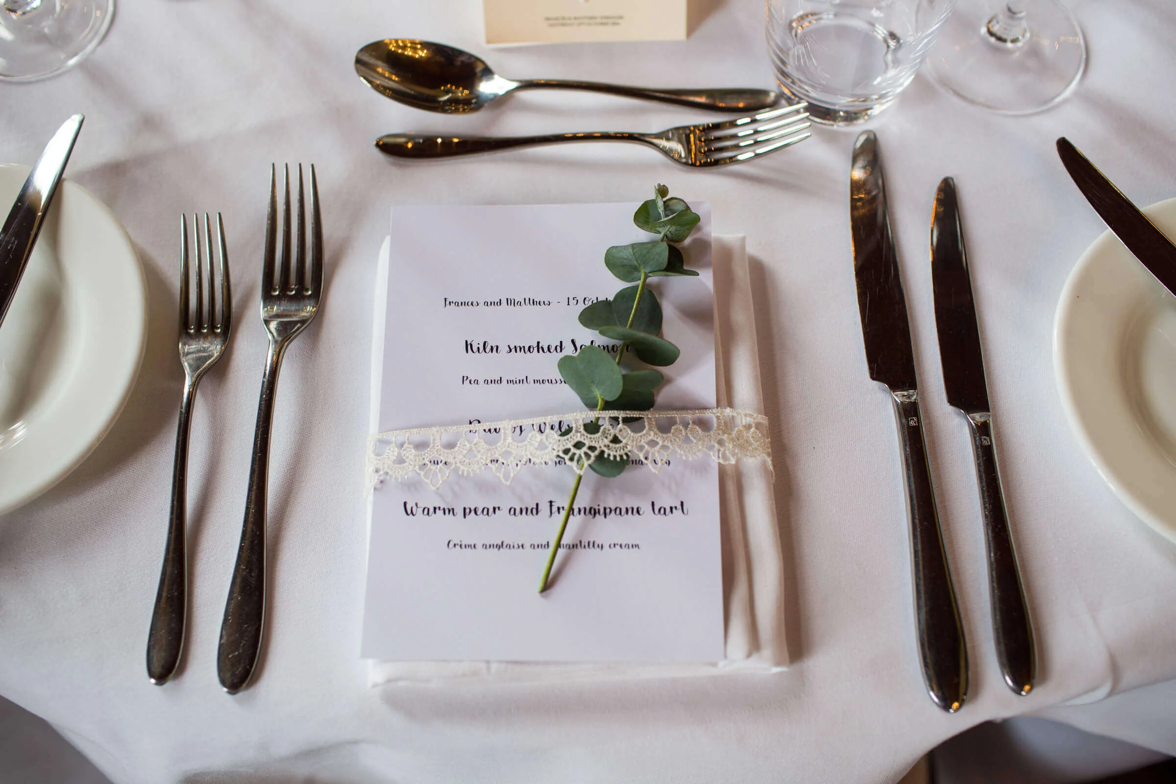 wedding breakfast menu at chateau rhianfa
