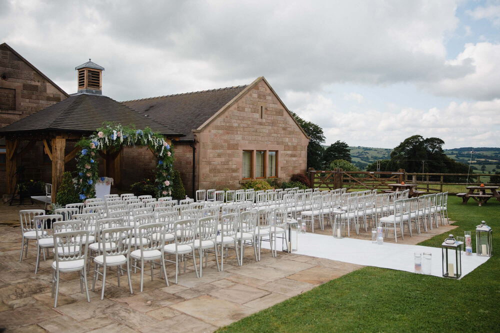 picturesque outdoor ceremony at heaton house farm