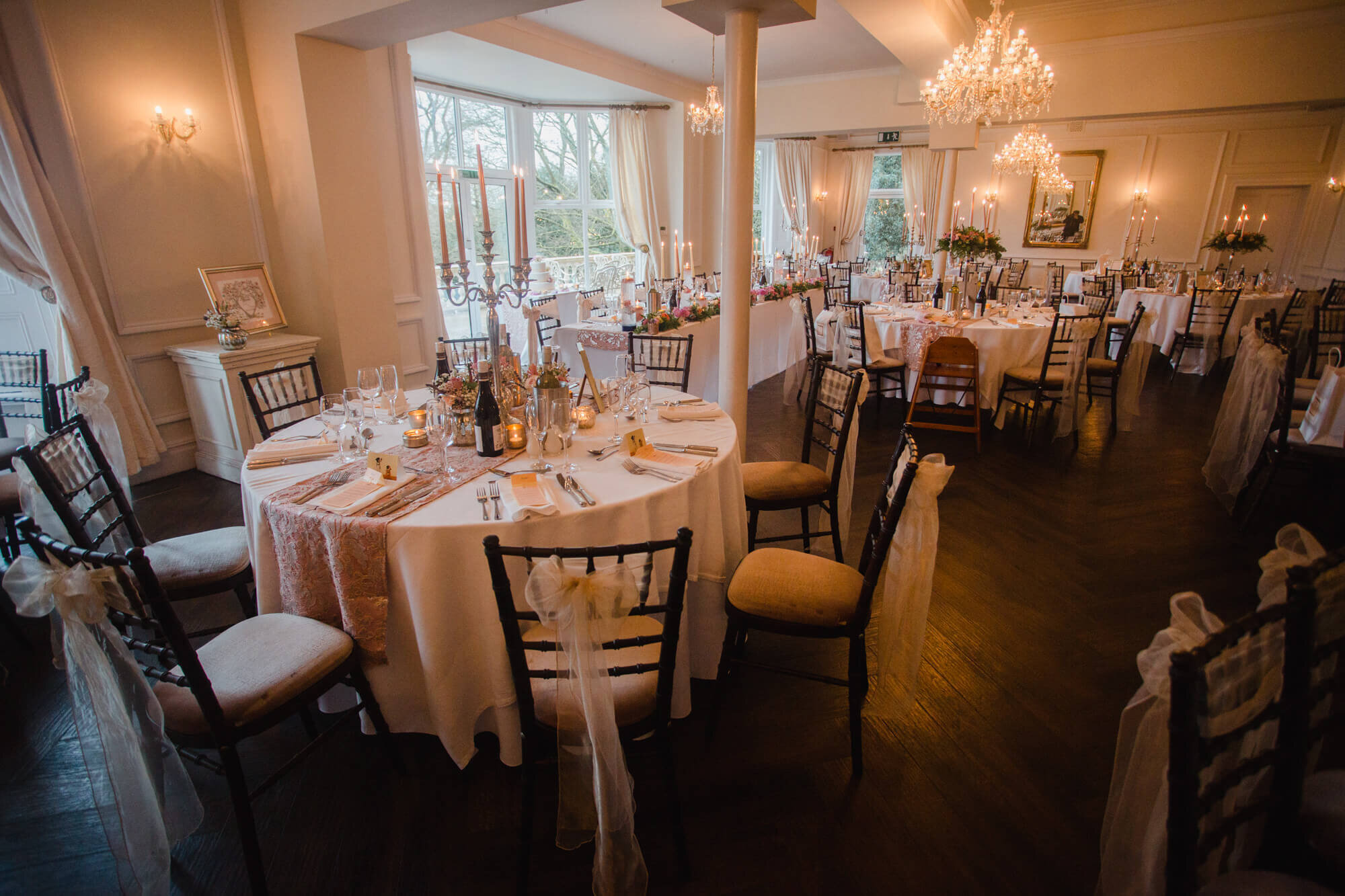 wedding breakfast setting at award winning venue