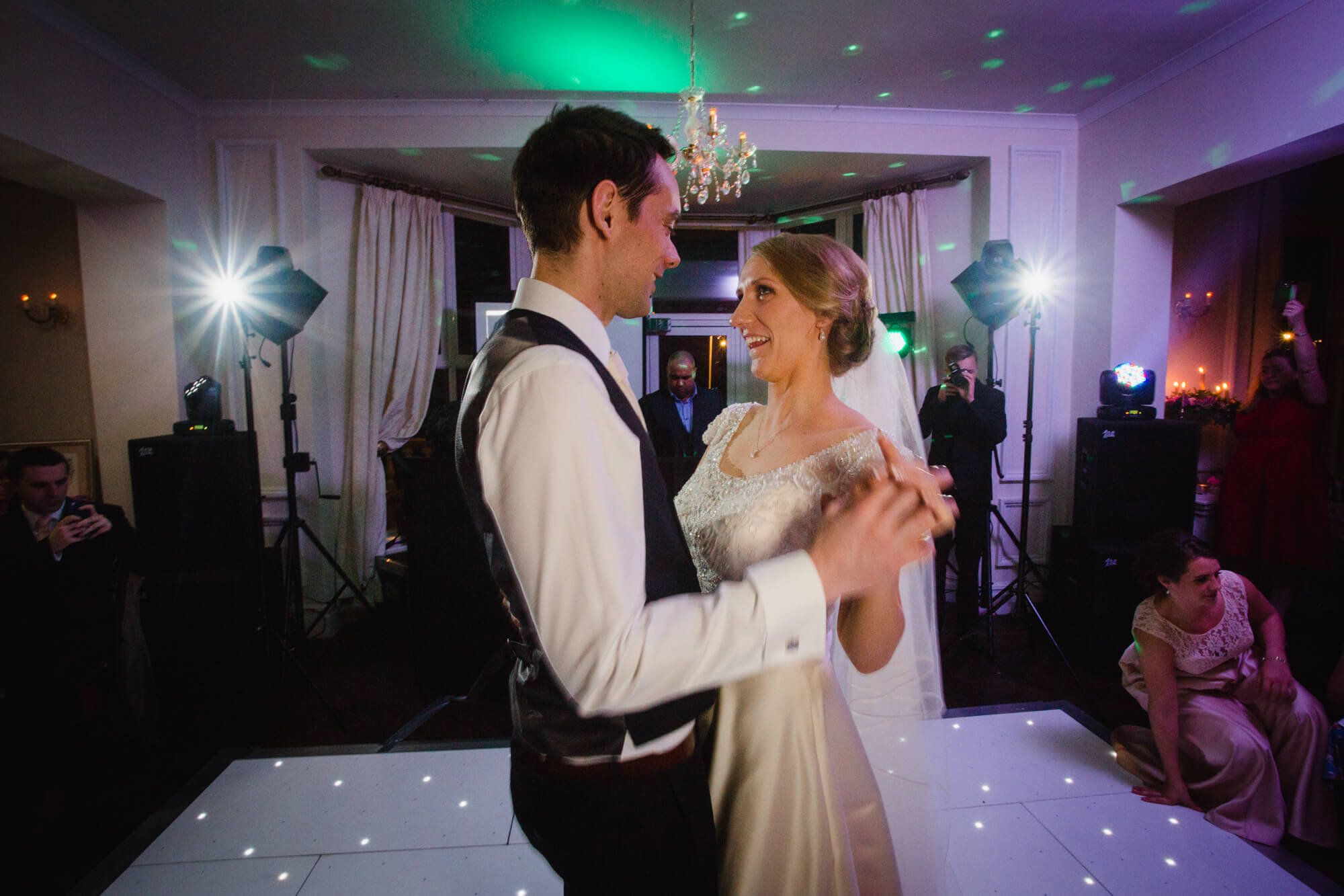 first dance of bride and groom at Ashfield House Hotel