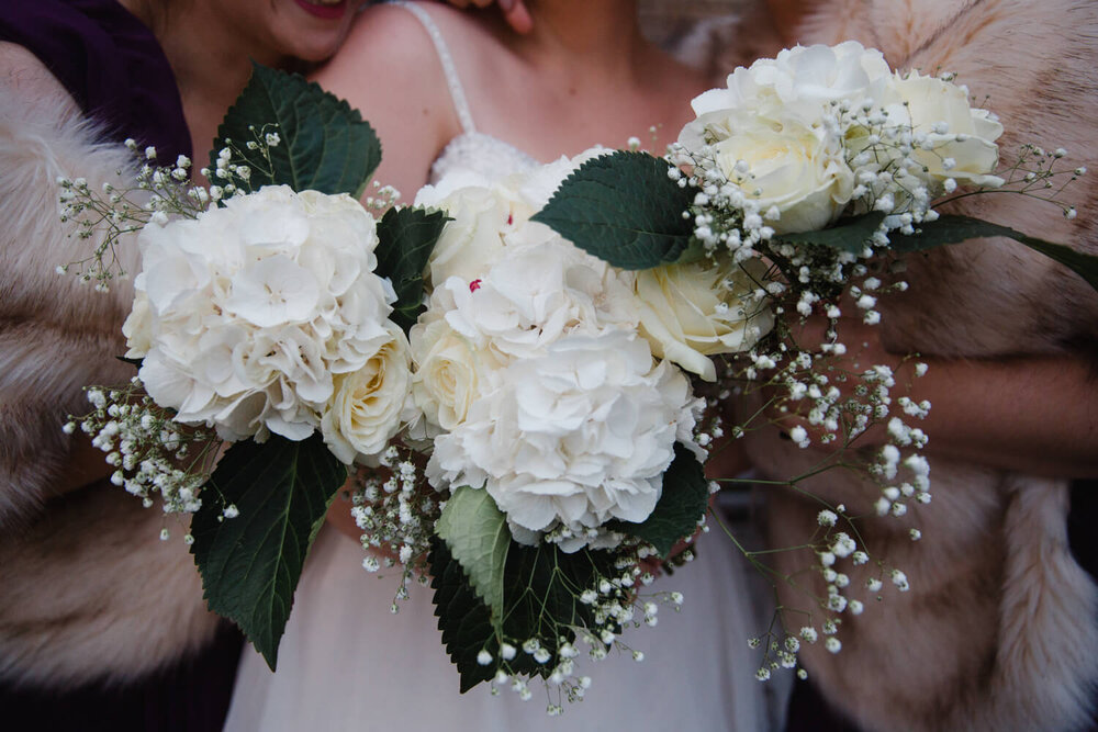 close up macro photograph of bouquets held together