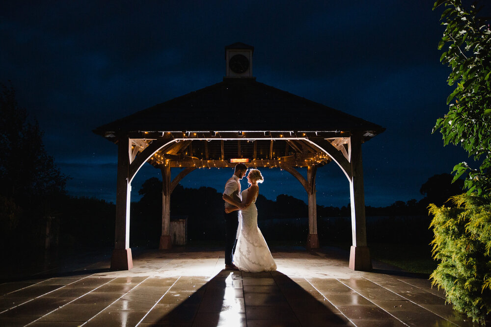 night lit flash exposure photograph, lighting up Emma and Mark from behind