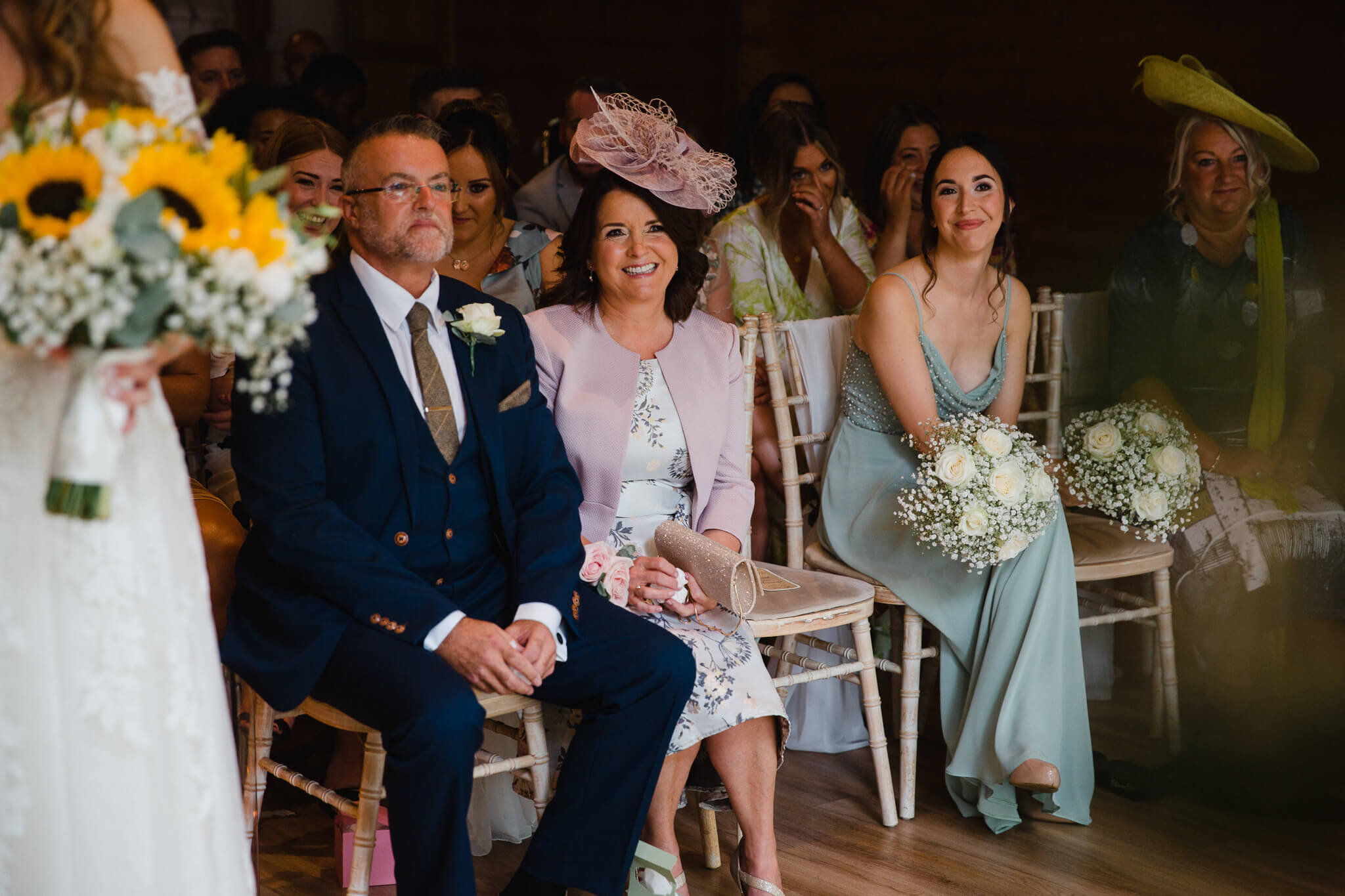 brides family looking on at ceremony