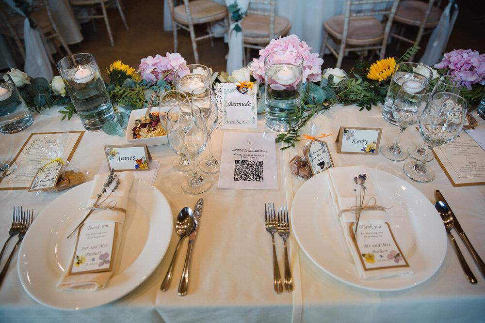 close up photograph of wedding decor