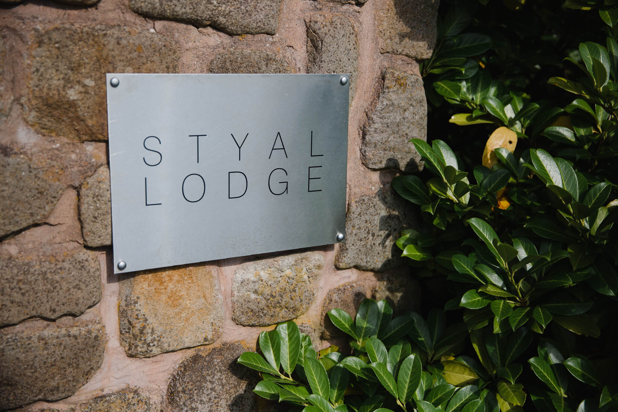 Styal lodge signpost for guests to follow when they arrived. 