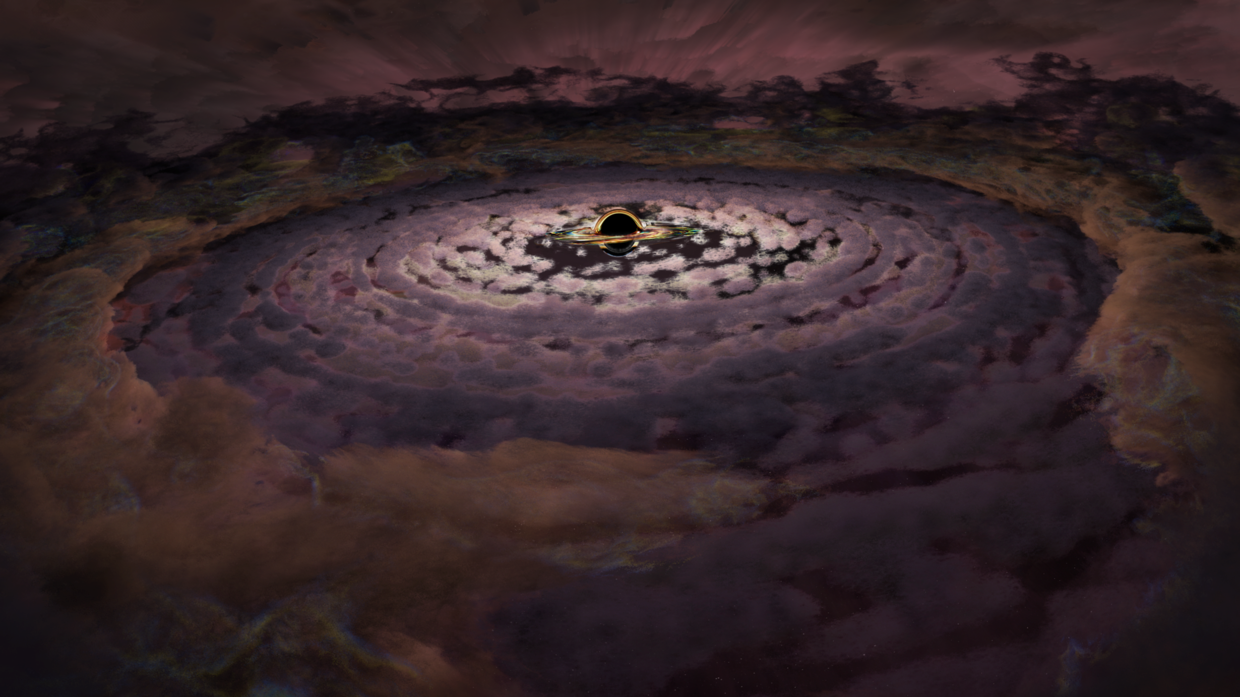 Scene from Black Hole Symphony; Credit: Charles Hayden Planetarium, Museum of Science, Boston