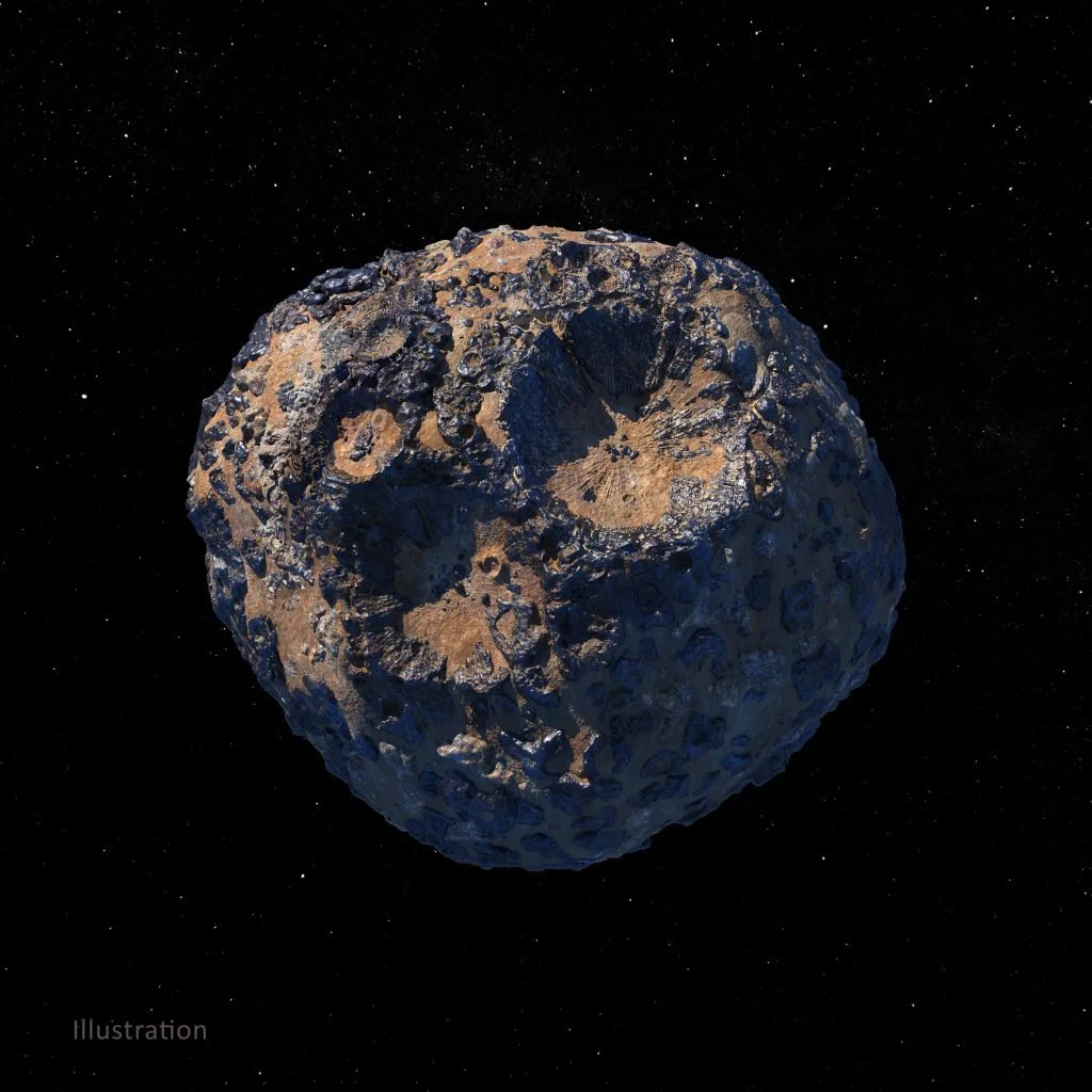 illustration of psyche asteroid