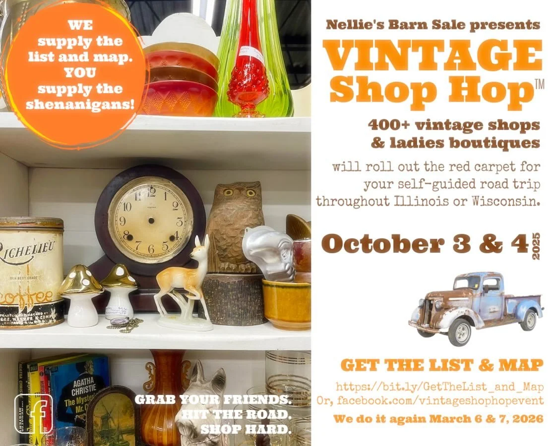 We are stocked and ready for the Fall Vintage Shop Hop this Friday &amp; Saturday with gorgeous vintage &amp; new decor, loads of new fashion arrivals, and much more!  You&rsquo;ll find great deals throughout the shop, refreshments, and a free gift w