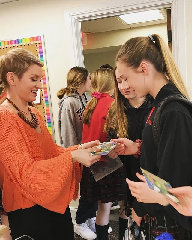 Still feeling all the feels from last week&rsquo;s visit to @ursulineacademyde where @girlholdingapen and I were fortunate enough to meet and talk with a room full of art and innovation students. My 6+ years at this school make up some of my fondest 