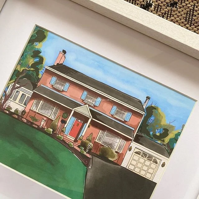 I did this recently as an anniversary gift. It was done digitally, which gave me the luxury of going over and over it, tweaking a line here, a spot of color there. But in the end, it&rsquo;s about what&rsquo;s inside that home and not what&rsquo;s in