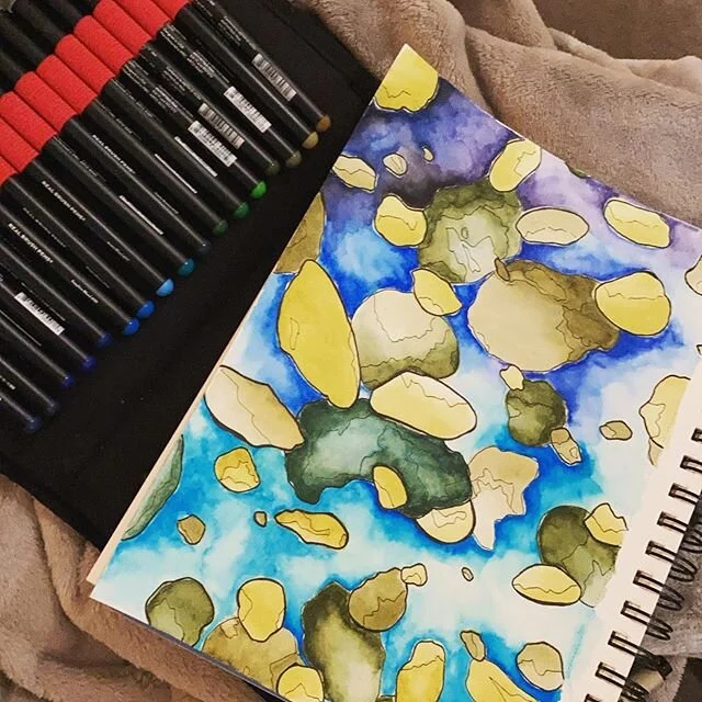 Diving back in, a little bit at a time 💦
.
.
.
#arteza #artezabrushpens #watercolor #watercolorsketch #fineart #artistsoninstagram #makeart #makesomething #creativitymatters #brushpen #micronpen #details #painting #ccpfineart