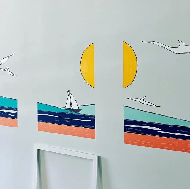 Custom commissioned triptych on wall! Coastal vibes with a punch of color to match decor. Love the way the frames bring the art to life. Scrooooollllllllll ➡️
.
.
.
#commisionedart #commissionedtriptych #coastalart #coastalartist #lewesdeartist #reho