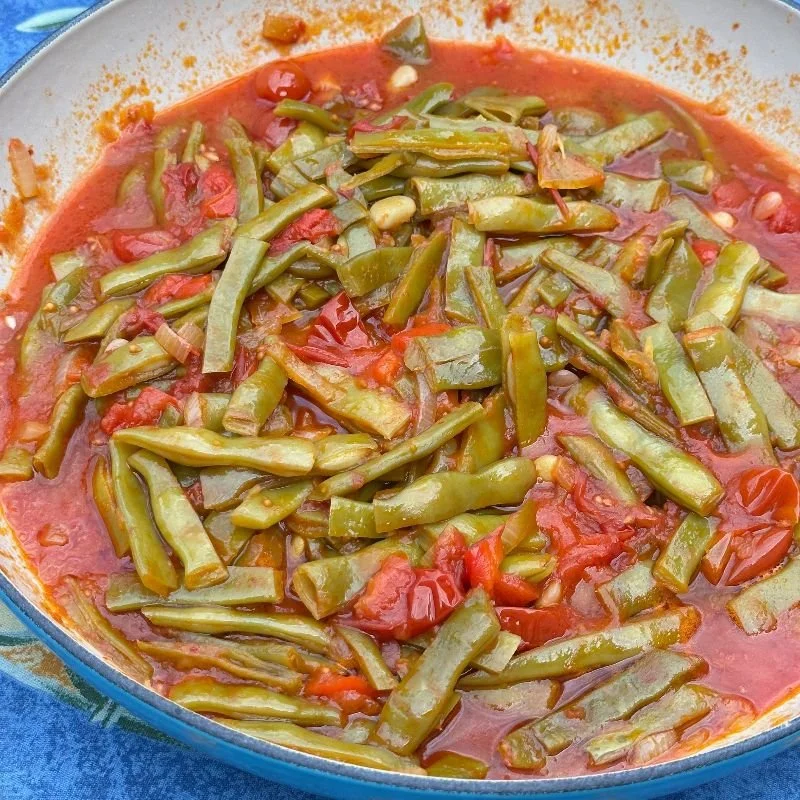 Snijbonen in tomatensaus