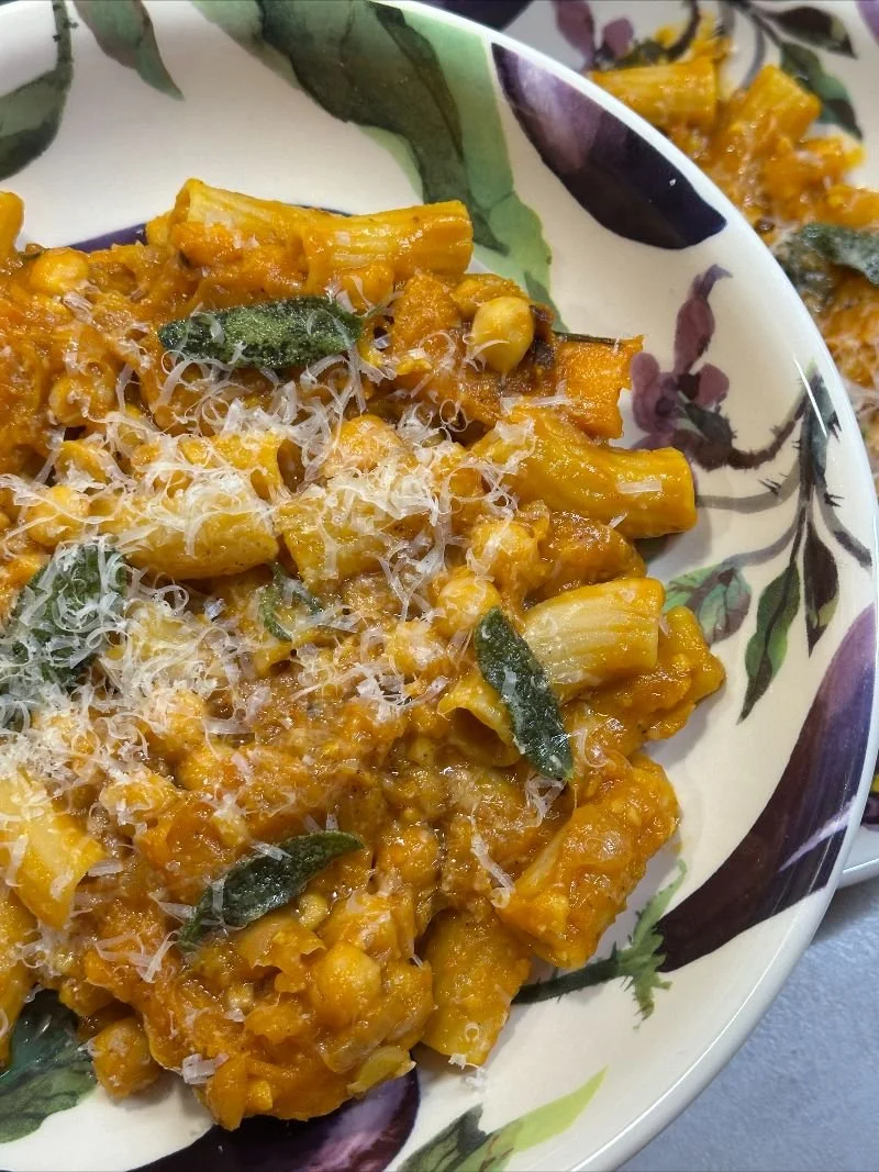 Pasta e ceci met pompoen