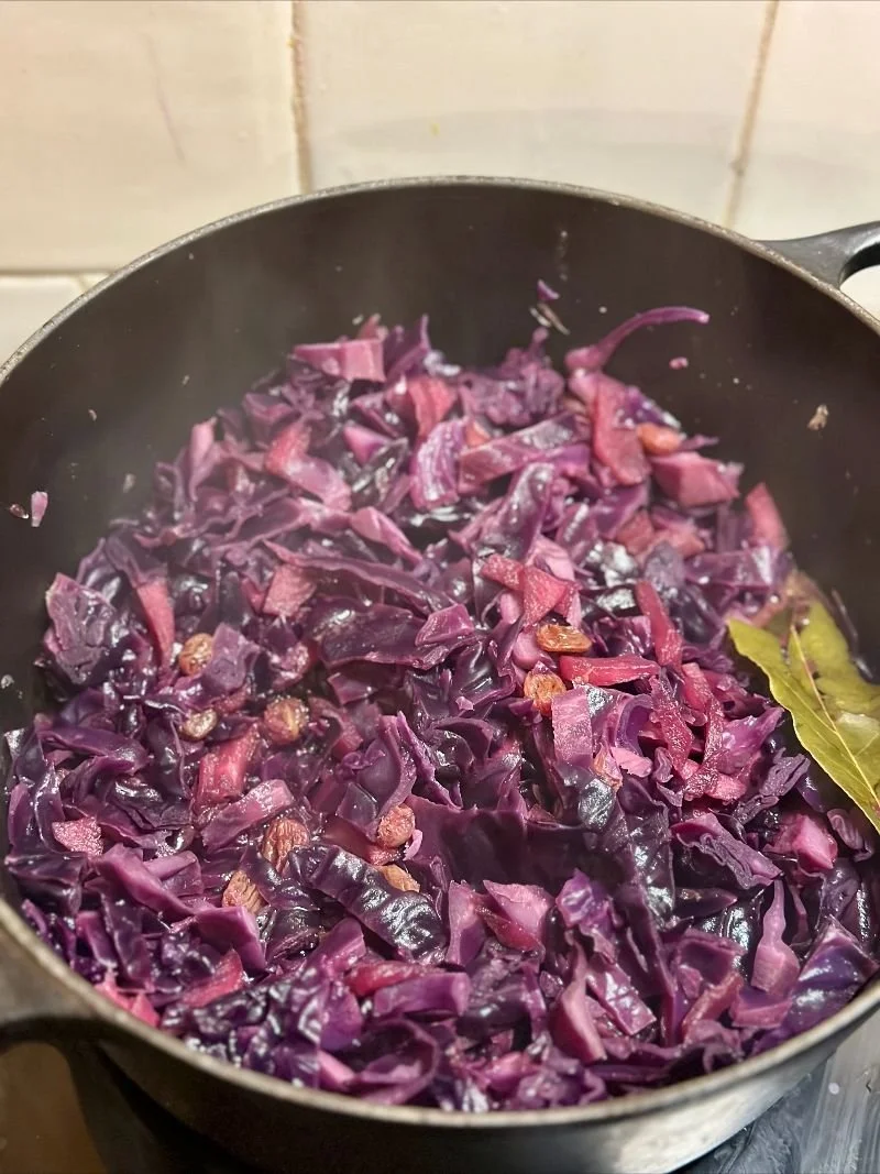 Rode kool met winterse kruiden