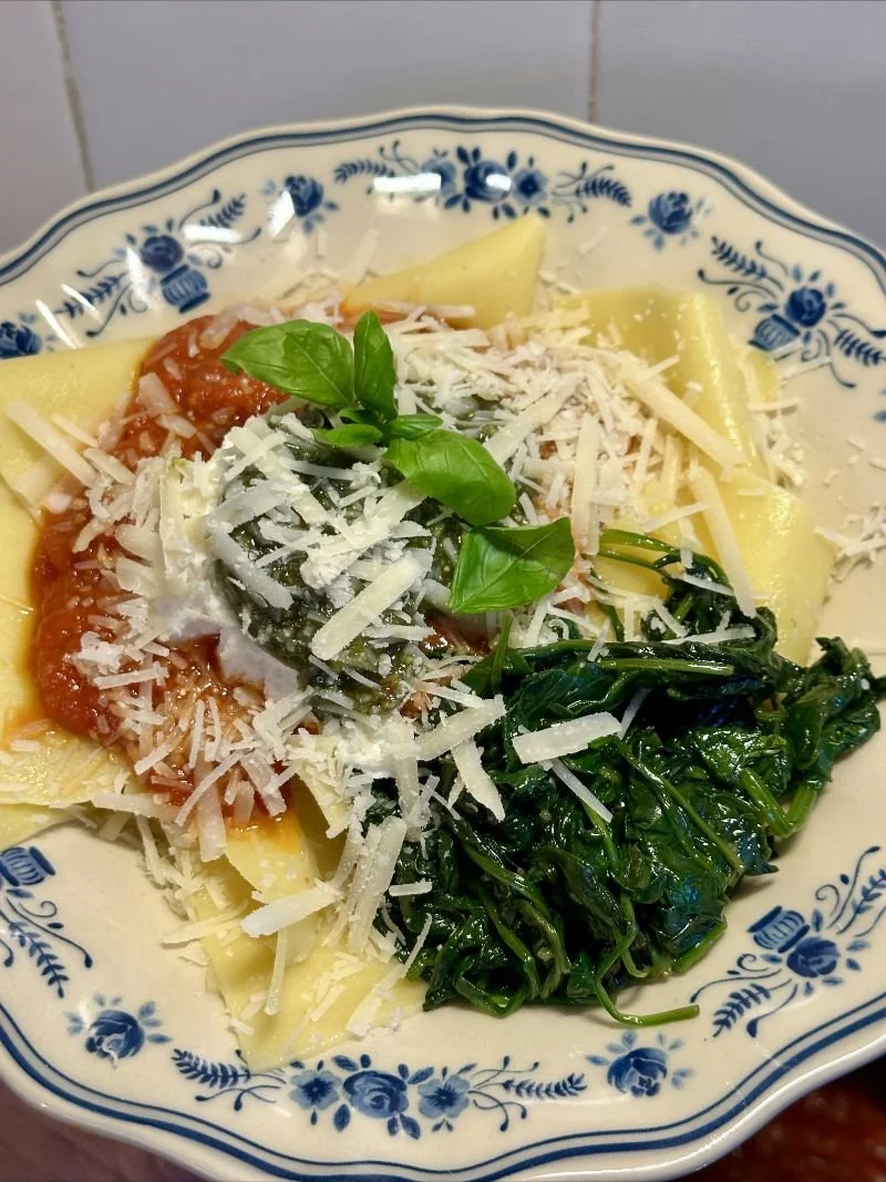 'Open' lasagne