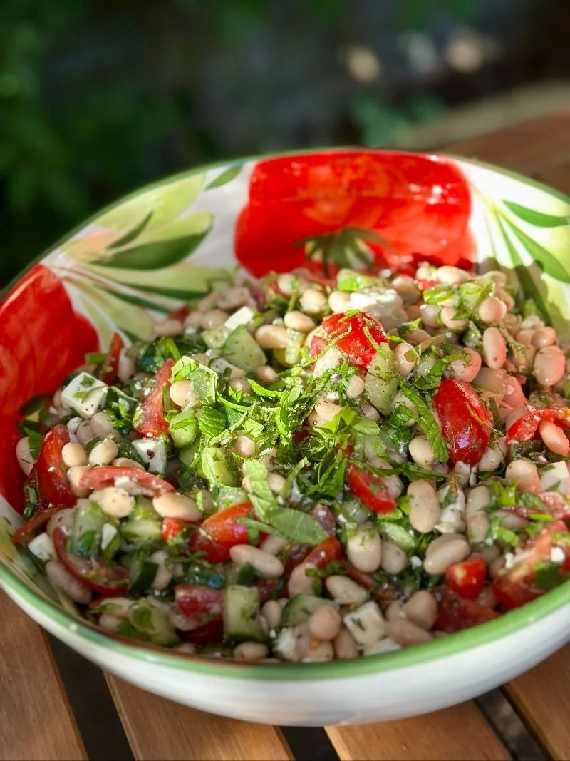 Frisse bonensalade met sumak en z’atar