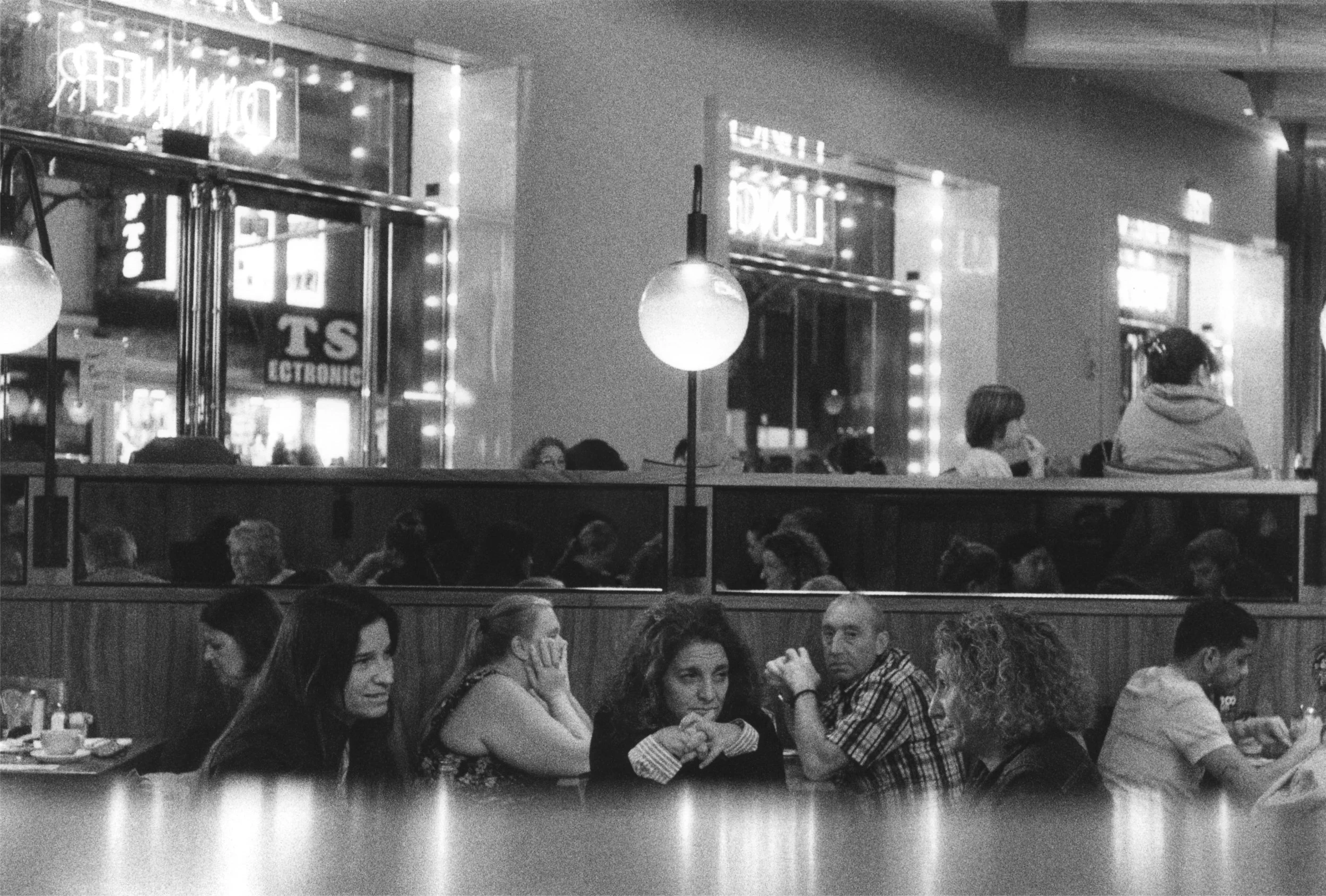 New York Junior's Diner Times Square Gelatin Silver Print