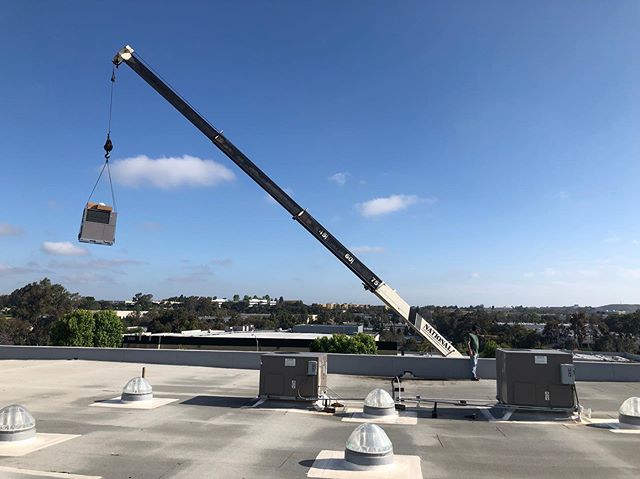 Carlsbad crane sets. #HVAC #BergMechanical