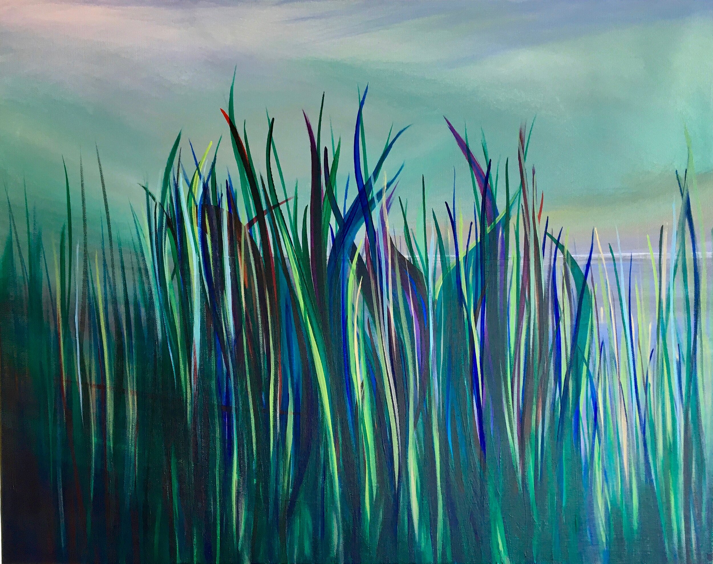 Sea Grass and Stormy Sky