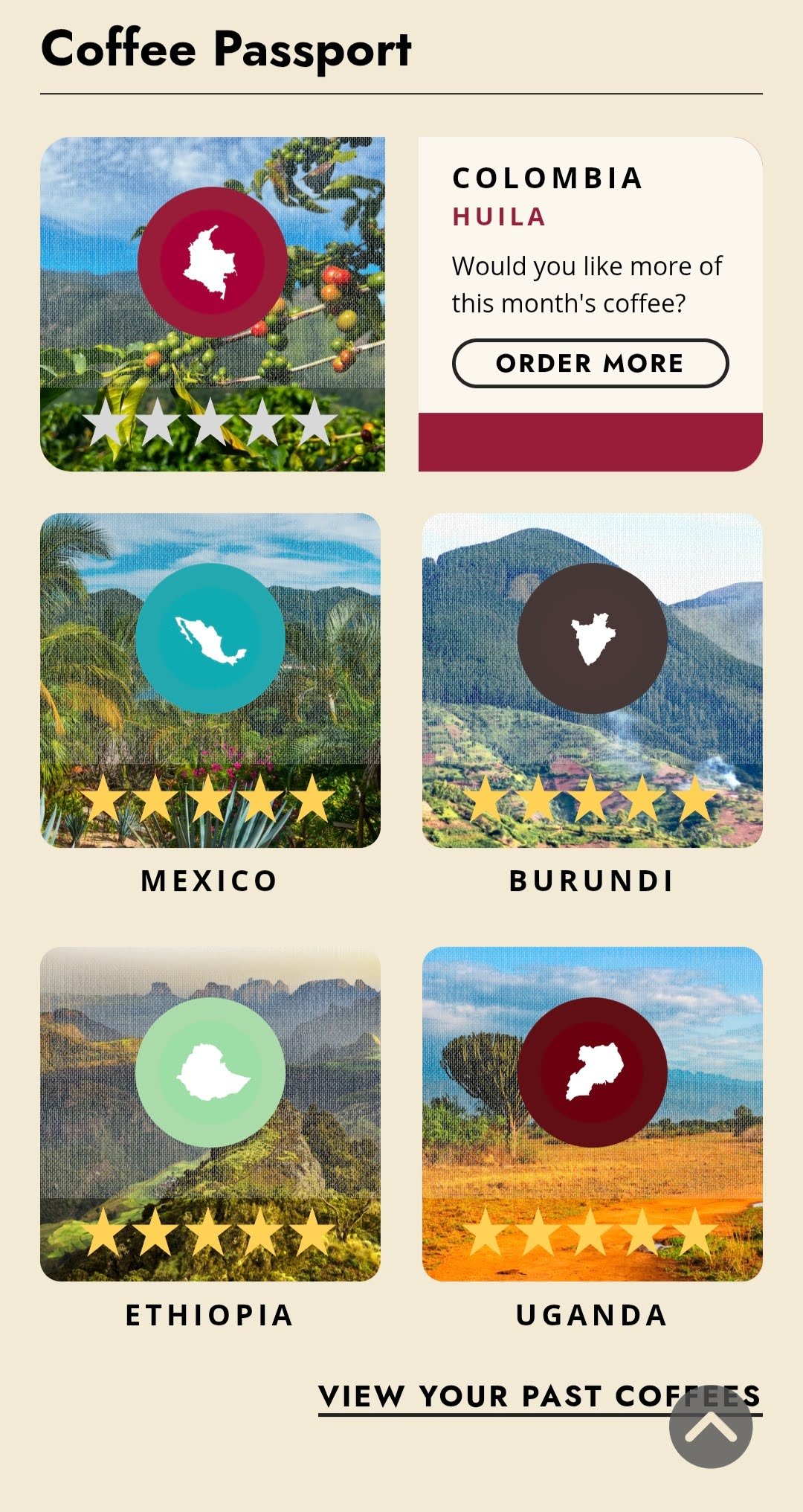 My Coffee Passport from Atlas Coffee Club 