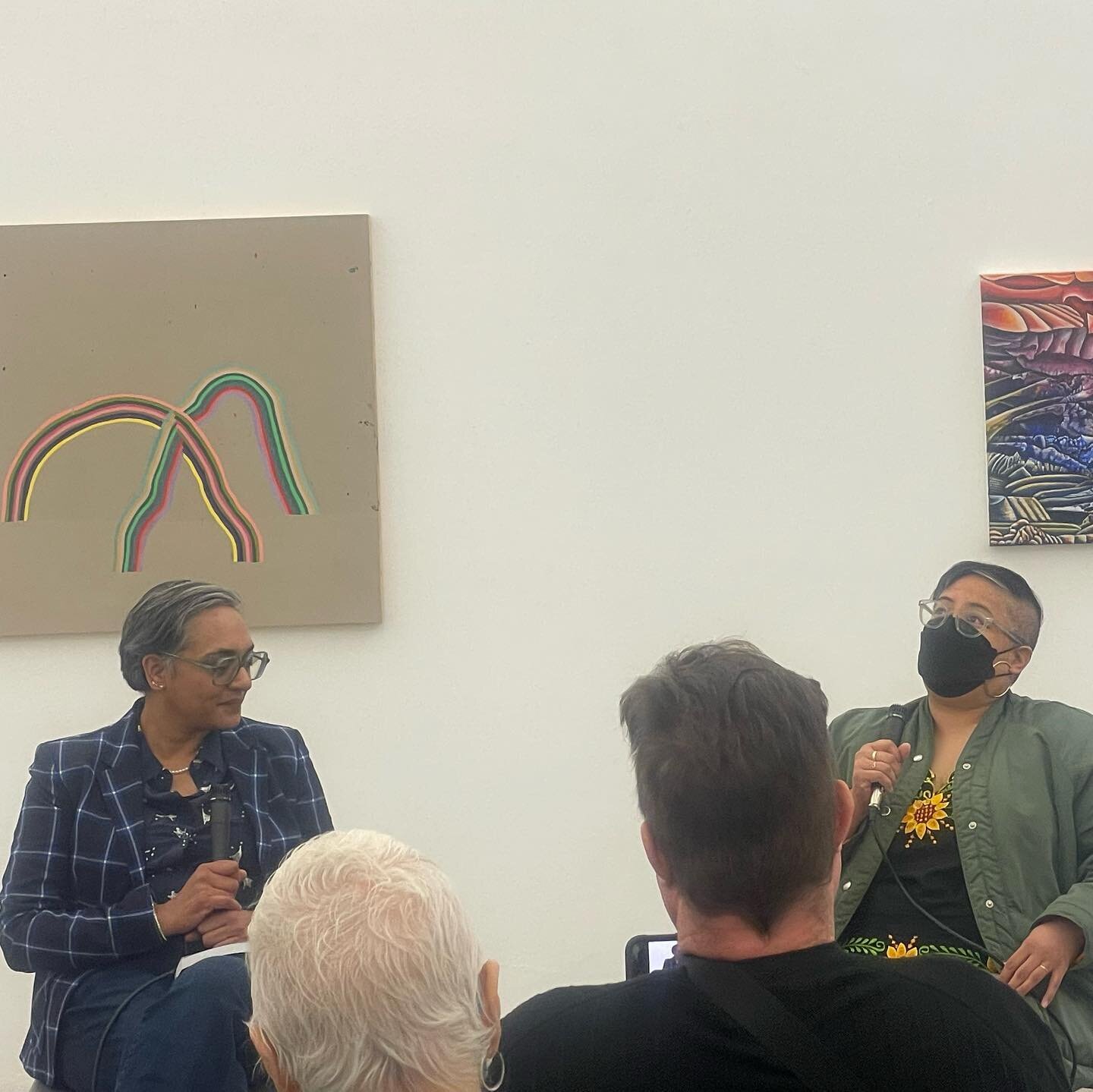 Anuradha Vikram reading from her fabulous first fiction publication &lsquo;Use Me at Your Own Risk: Visions from the Darkest Timeline&rsquo; @etalgallerysf . It&rsquo;s a great read , especially from here&hellip;. @curativeprojects great conversation