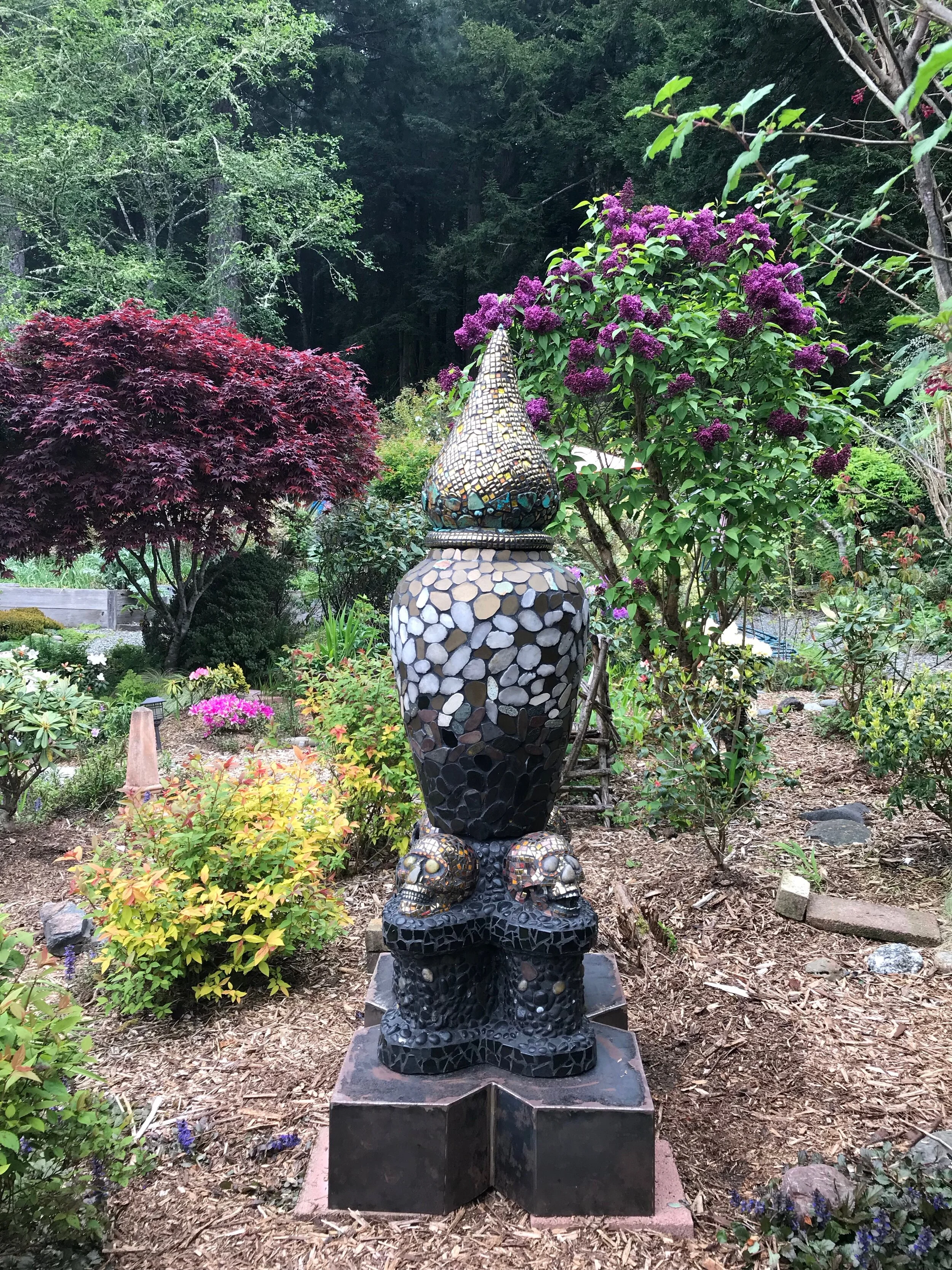 Installed in a garden in a private residence in Humboldt County