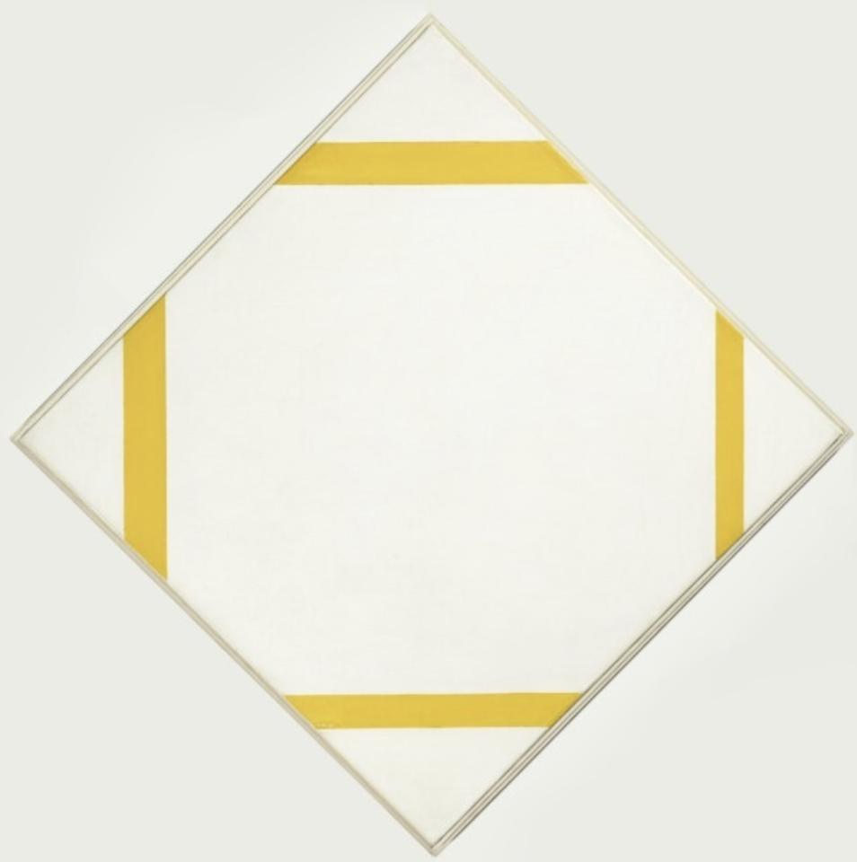 Lozenge Composition with Yellow Lines - 1933