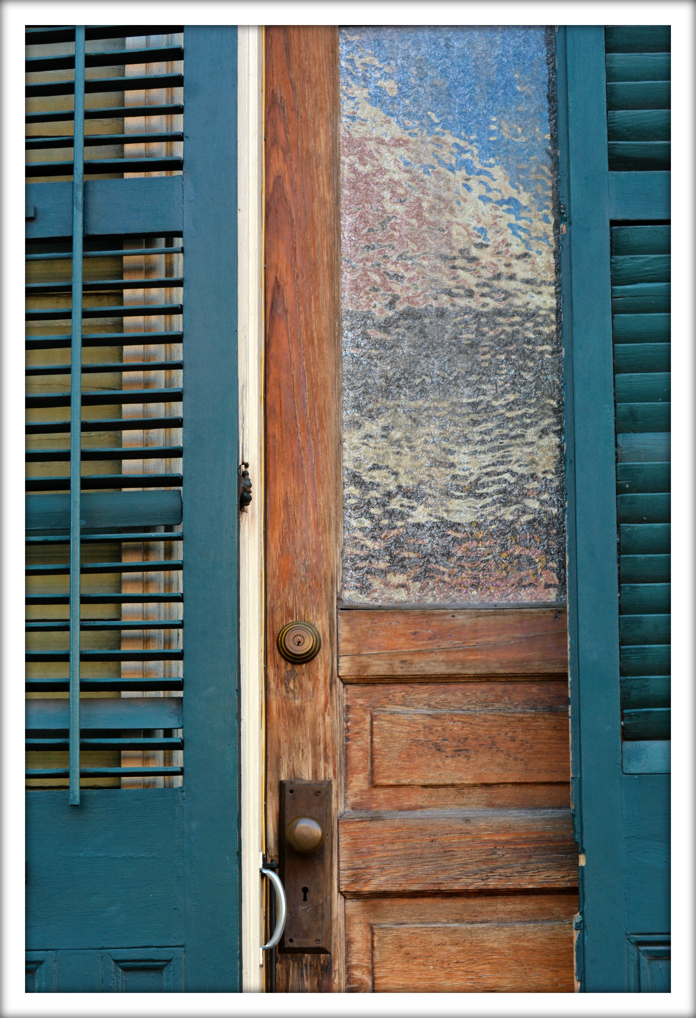 New Orleans - French Quarter Blue Shutters Distressed Door (1).jpg