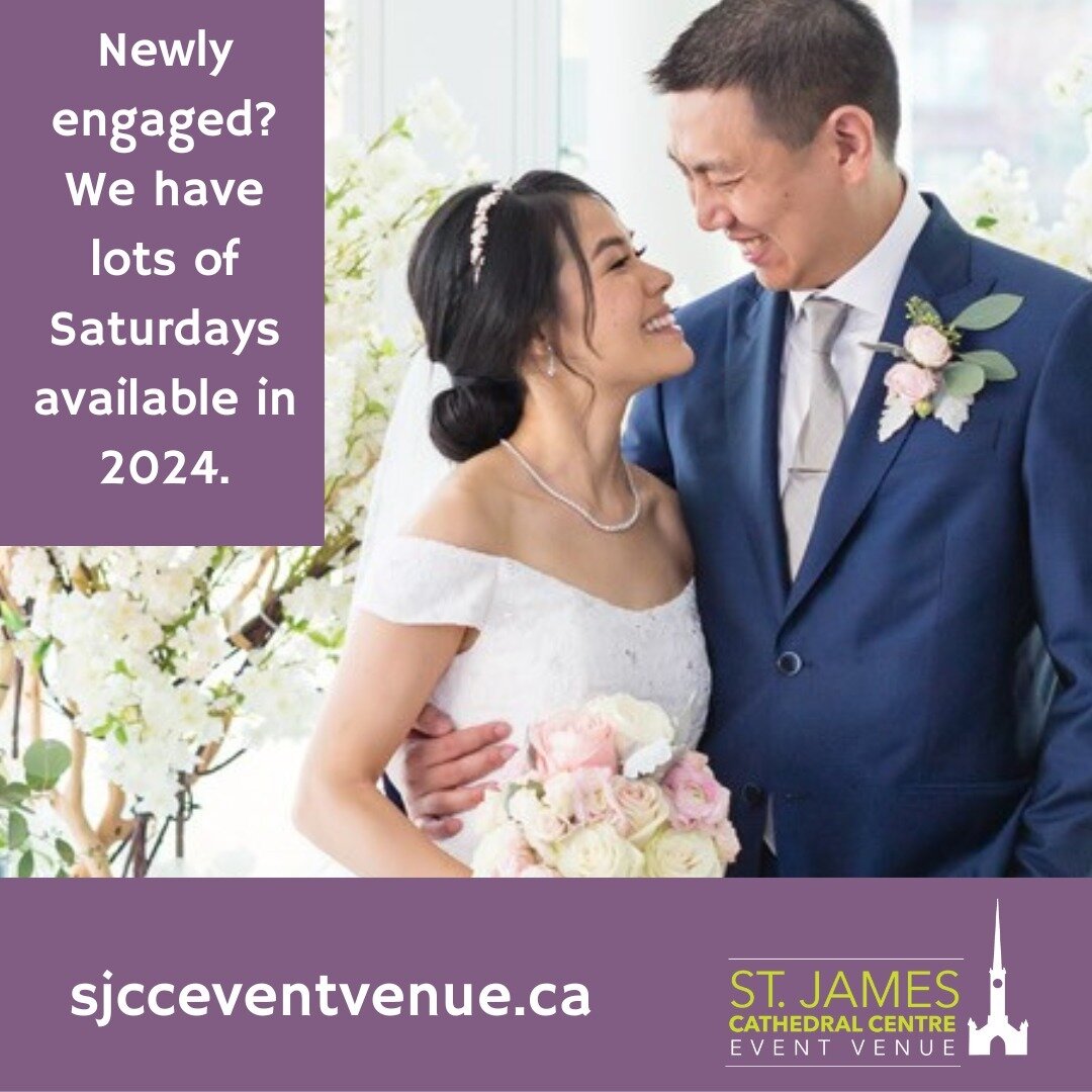 If you are newly engaged and are looking for a venue for this year, then you are in luck! 

St. James Cathedral has lots of open Saturdays, especially in August and September. 

Contact us today to arrange a site visit!

#weddings 
#weddings2024 
#we