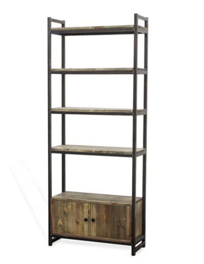 Bookcase No. 1 Cupboard Gunmetal - Pine.png