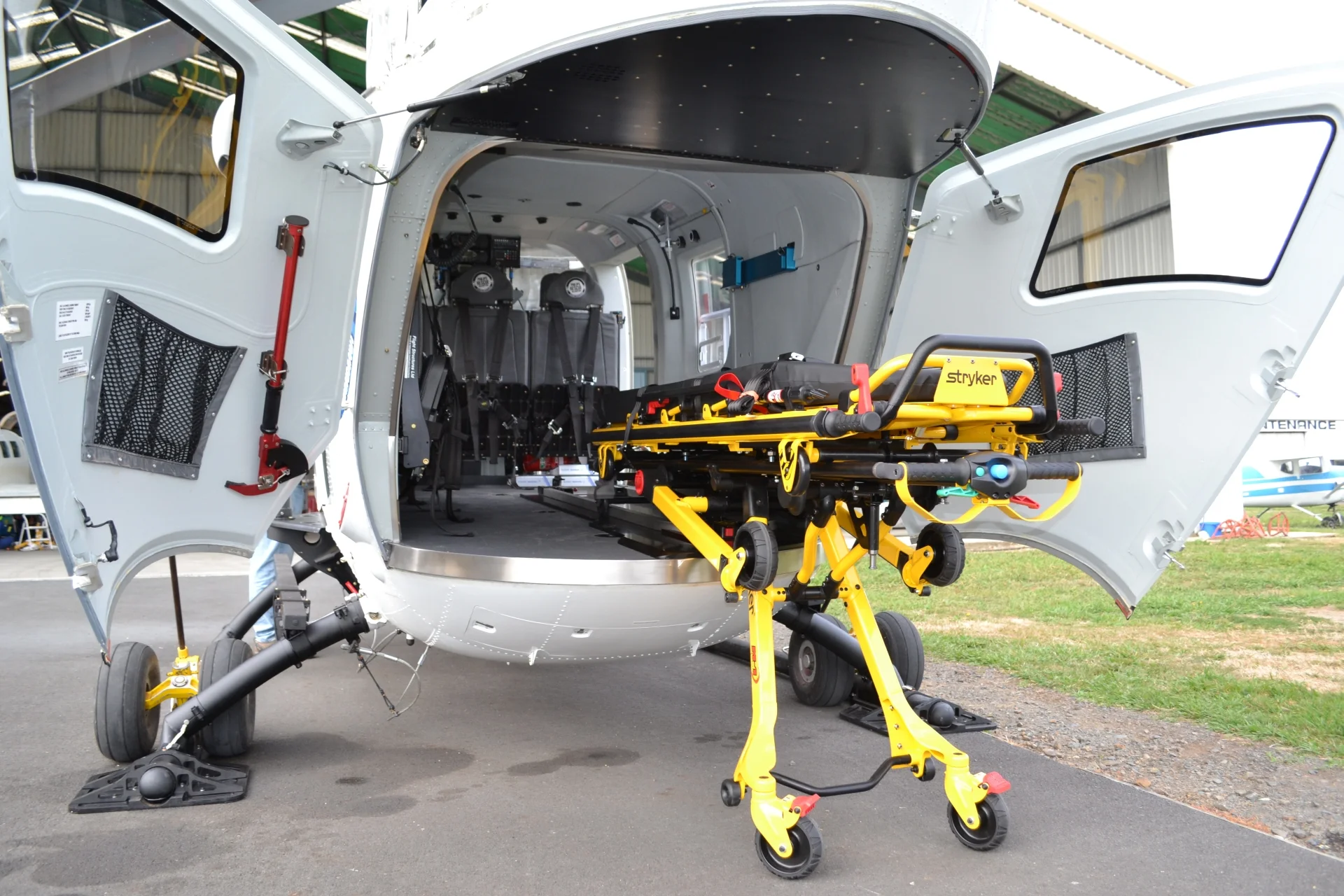 EMS - Stryker - Rear loading from trolley.JPG
