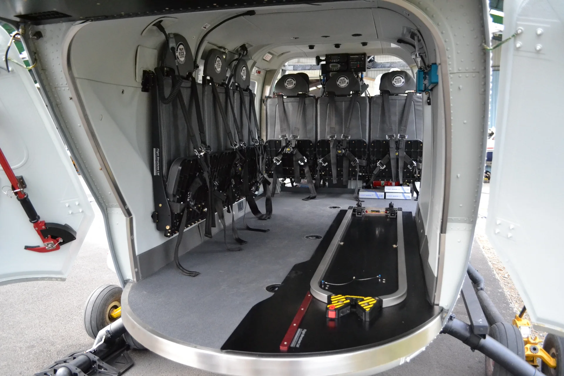 High Density BK117 Seating   Flight Structures has developed high density Cabin Seating specifically for the BK117. With seat fittings hard-pointed onto the cabin wall, the space beneath is clear to be used for medical or search and rescue equipment. The seats are removable so the helicopter can be reconfigured as required.   Key Features:   The seat can be configured in 3, 6 or 9 pax installations  Soft comfortable cushioning;  Compatible with stretcher installation;  Lightweight construction