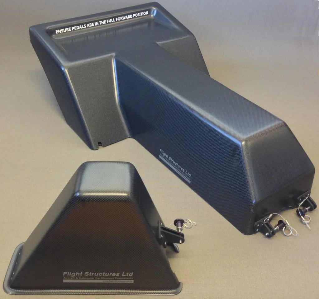 Control Covers Control covers prevent interference when the aircraft's dual controls are removed. Of lightweight carbon fibre construction, the covers attach to OEM mounting lugs.
