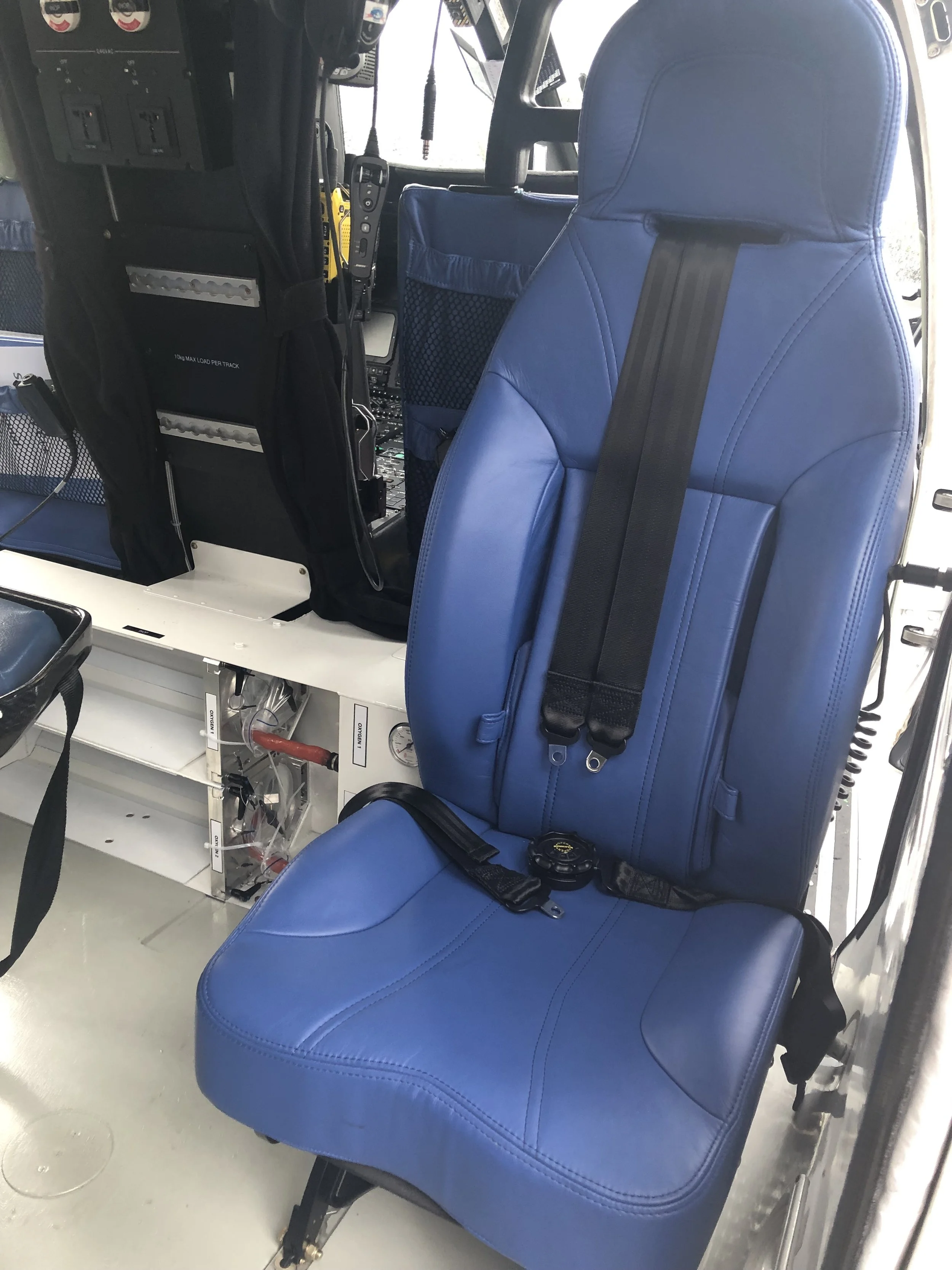  Flight Structures Crew Seat installed into Sikorsky S76 