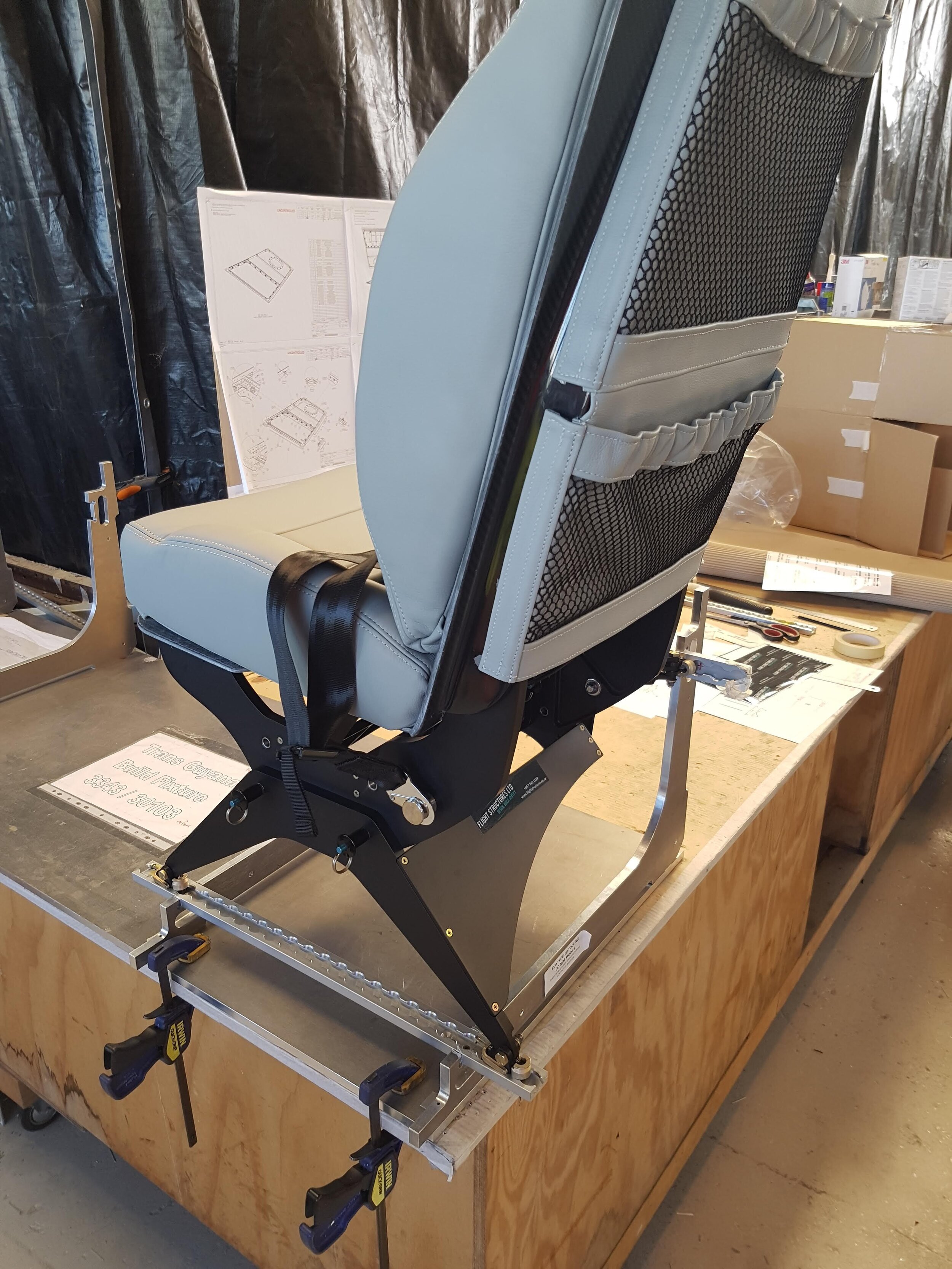 Rear view of Beech 1900D Seat