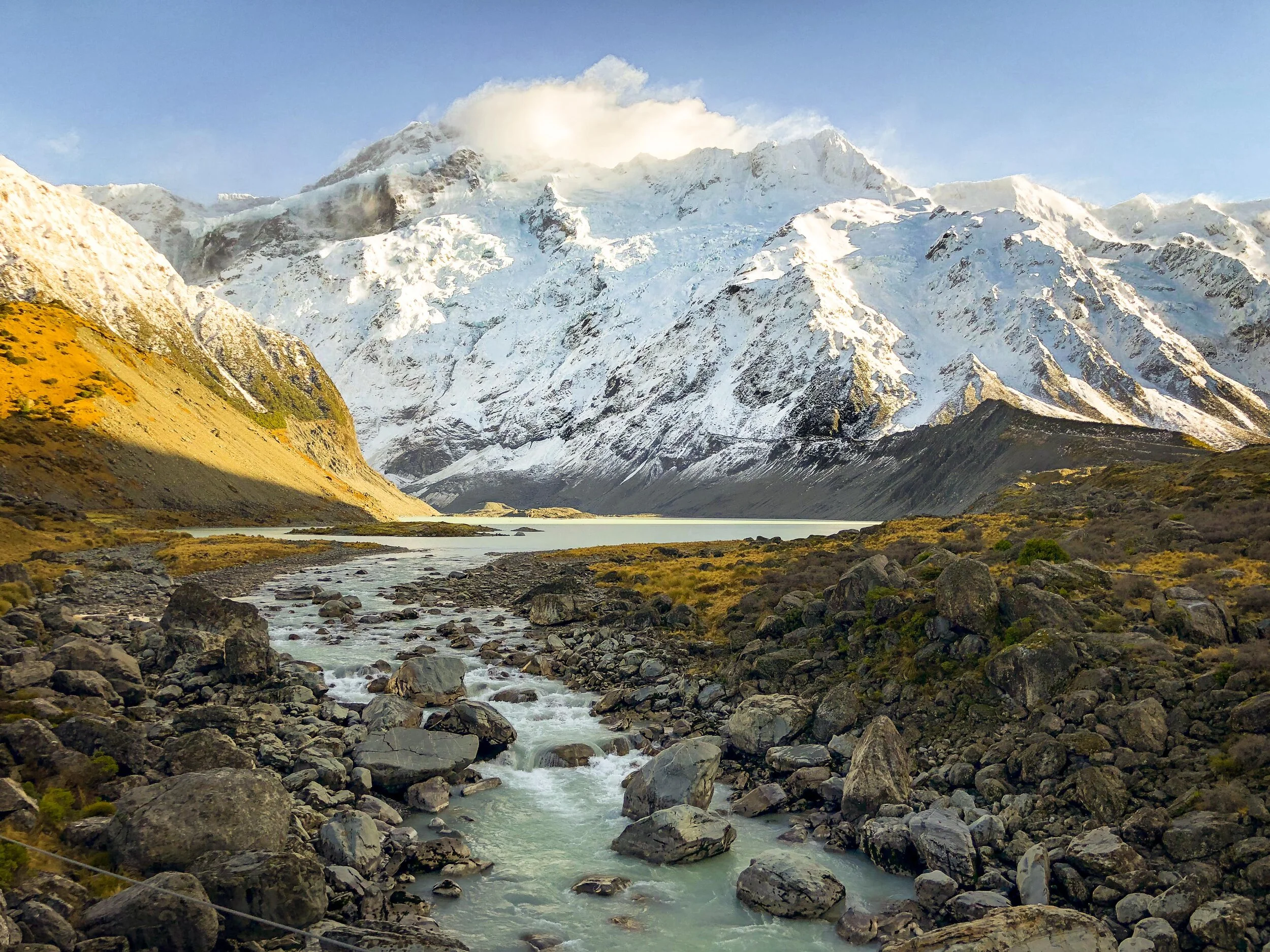Mount Cook as seen from the Hooker Valley Trek, New Zealand