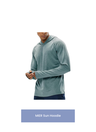 MIER Men's UPF 50+ Sun Protection Hoodie Long Sleeve SPF Fishing Hiking Running Thumbhole Shirts Hooded Quick Dry Lightweight