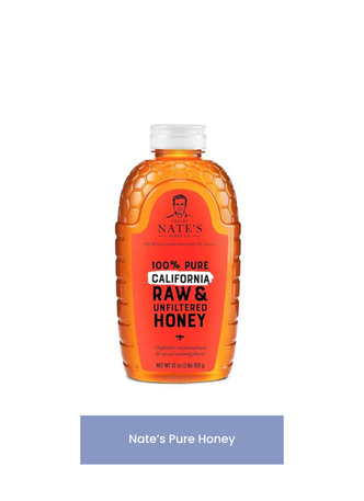 Nate's California 100% Pure, Raw &amp; Unfiltered Honey - 32 oz. Squeeze Bottle - All-natural Sweetener