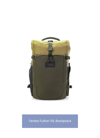 Tenba Fulton v2 10L Backpack for Mirrorless and DSLR cameras and lenses – Tan/Olive (637-731)