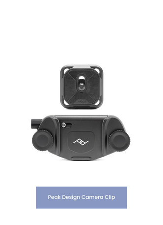 Peak Design Capture Camera Clip V3, Black with Plate, Holds DSLR, Compact and Point and Shoot Bodies, Secure, Stable and Accessible, Attaches to Straps and Belts, Quick Release, 200 lb Capacity