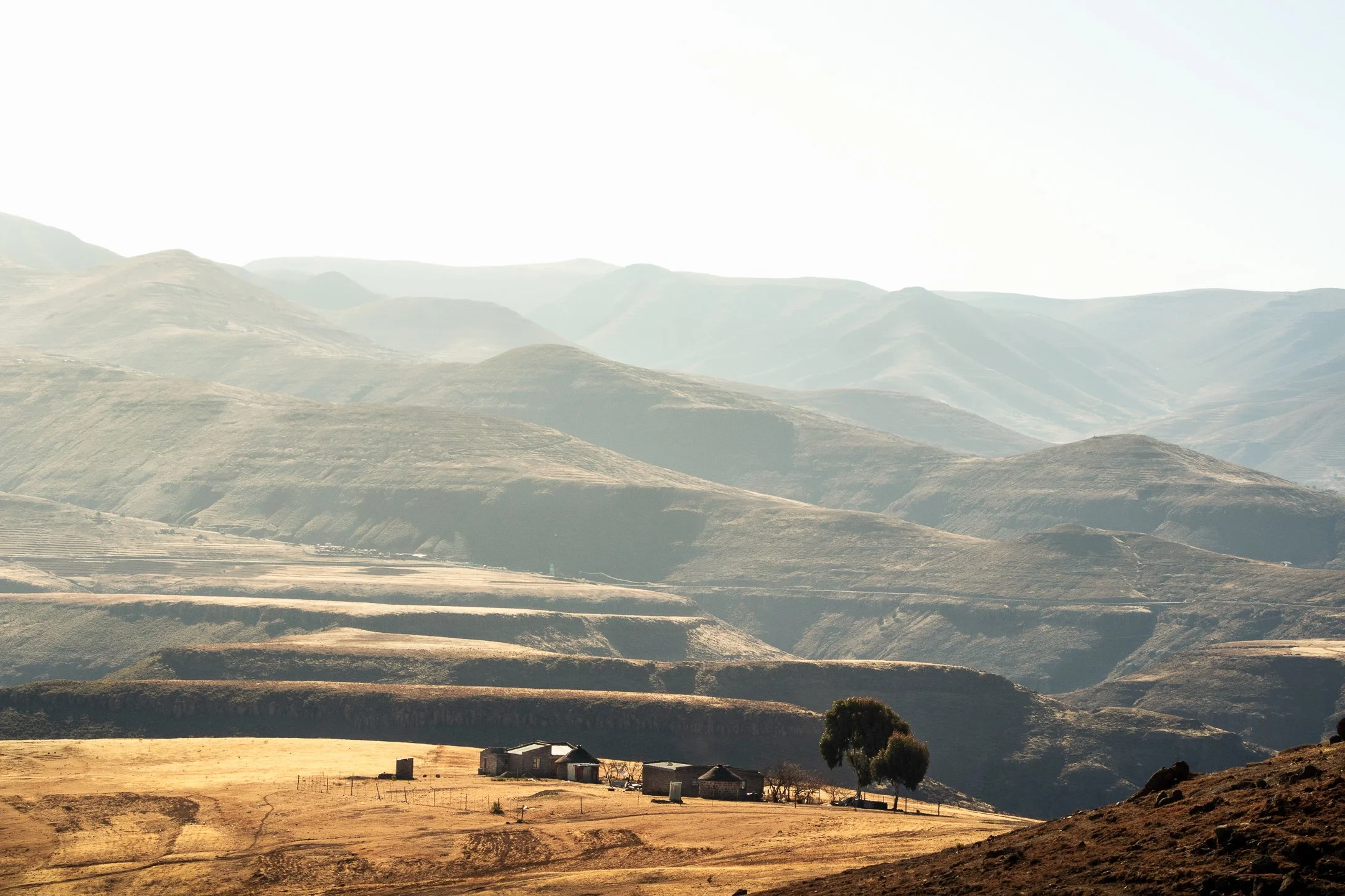 A drive through the mountains in Lesotho