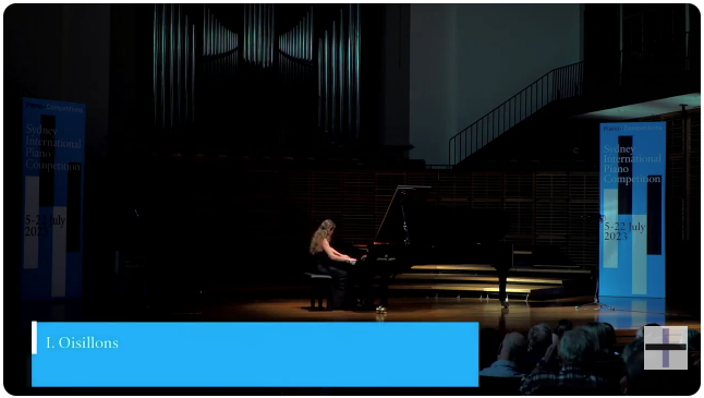 Recording courtesy Sydney International Piano Competition.