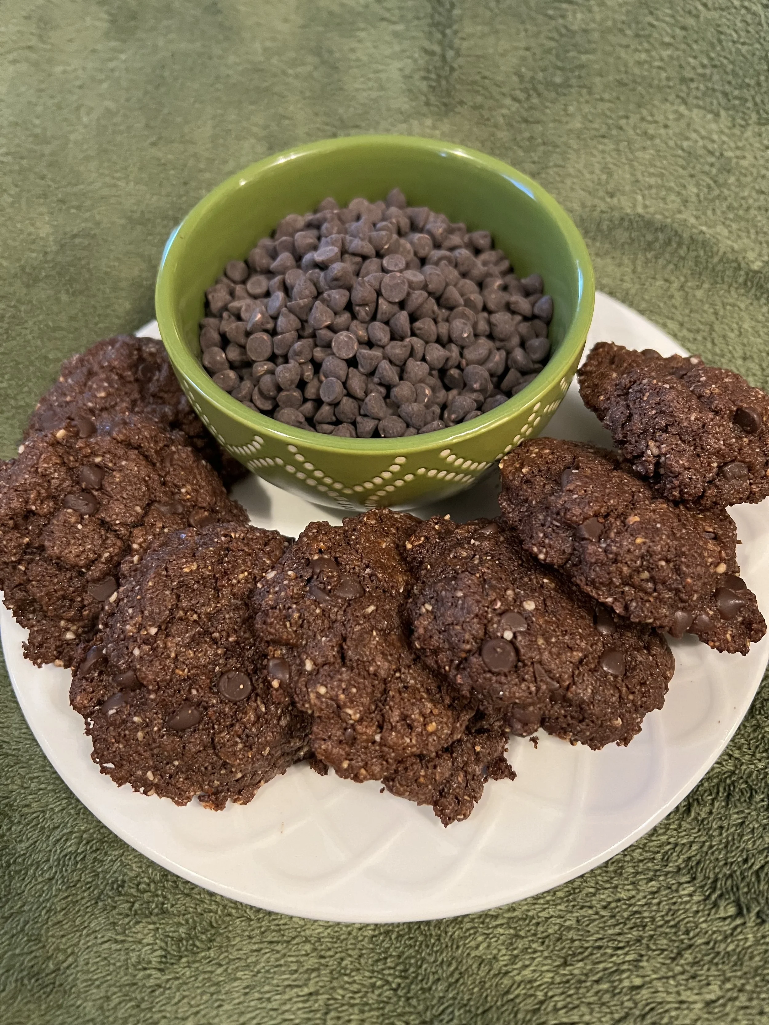 Double Chocolate Chip Almond Butter cookies - 1/2 dozen