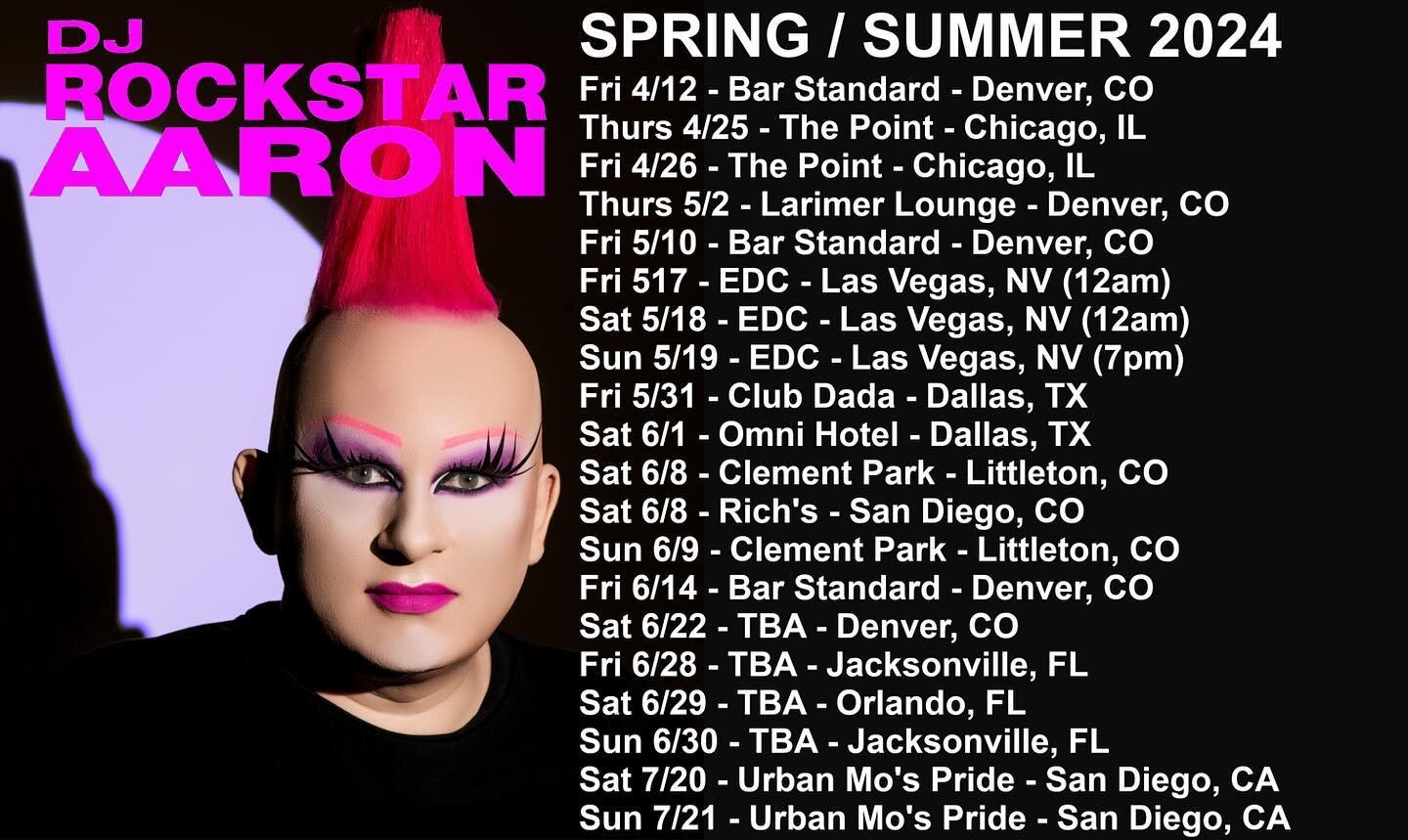 Come see me! It&rsquo;s going to be a fun Spring &amp; Summer 🗓️🕺💃🪩