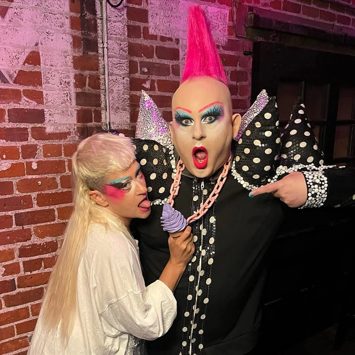 Happy Birthday to my favorite performer @peachesnisker ! 🍑💋 Always outrageous, always iconic, forever inspiring the chaos! ⚡️ #merrilnisker #teachesofpeaches #IconEnergy #PerformerGoals