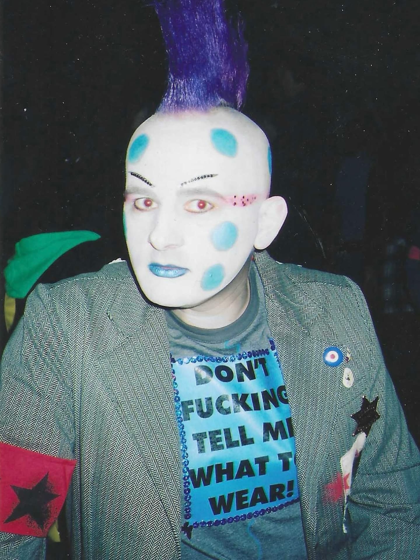 Throwback Thursday: Dress code? I am the dress code. Polka dots, big looks, and absolutely no fashion sense 💋 Happy National Polka Dot Day 🪩⚪️ #tbt #djrockstaraaron #nationalpolkadotday