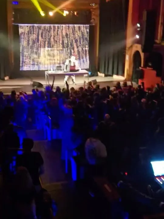 So much spooky fun playing Crimewave last night at the @bluebirdtheater in Denver with @accentonthei 🕷️🕸️🧛