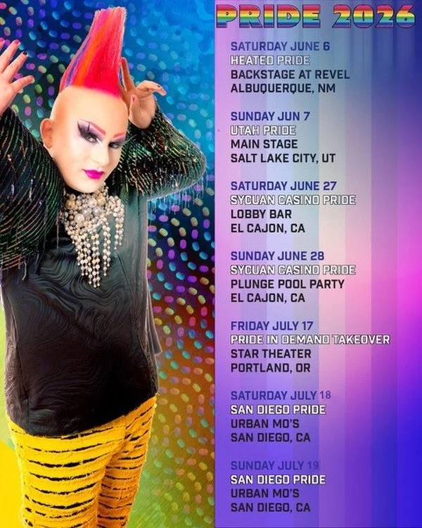 Happy Pride! 🌈 Can&rsquo;t wait to play Albuquerque and Utah Pride this weekend, with El Cajon, Portland, and San Diego coming up! 🎧🏳️&zwj;🌈