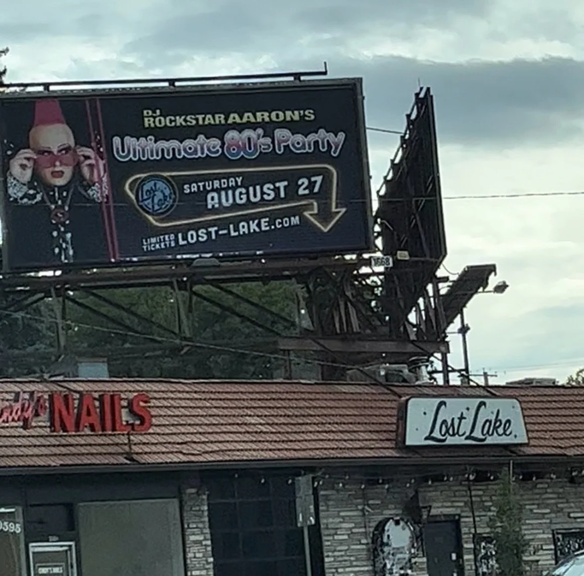 #tbt my billboard to promote an 80&rsquo;s party in Denver at @lostlakedenver  and a picture of it vandalized lol